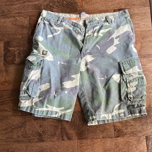 Izod camouflage cargo shorts.